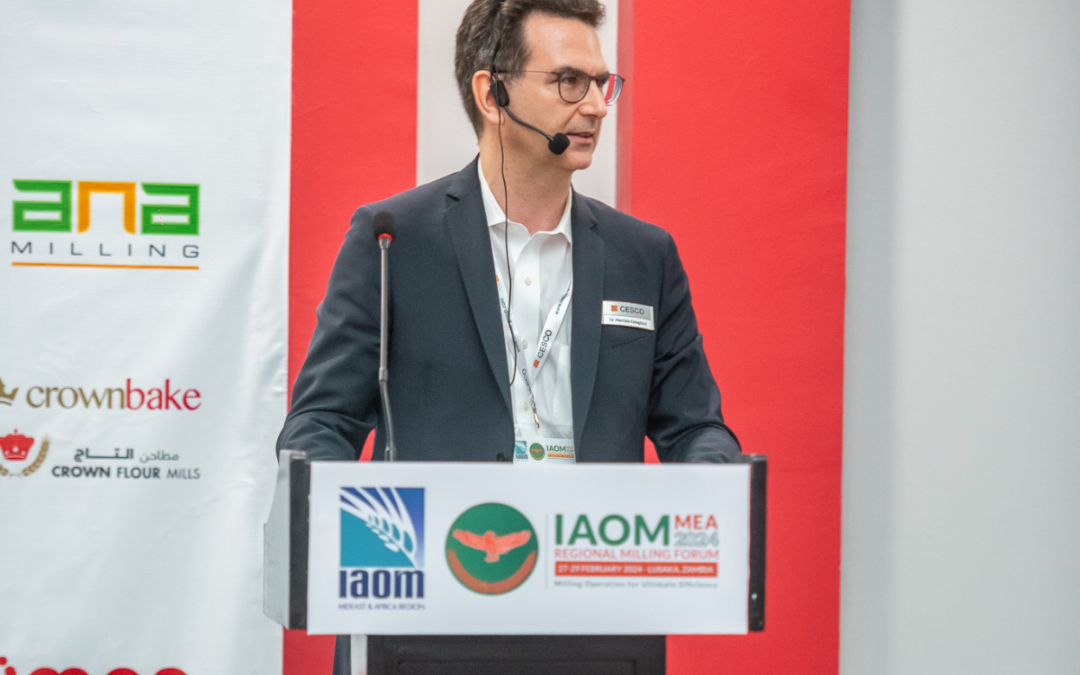 Martino Celeghini delivers the Keynote Address on Silo Design and Construction at the IAOM MEA Regional Milling Forum