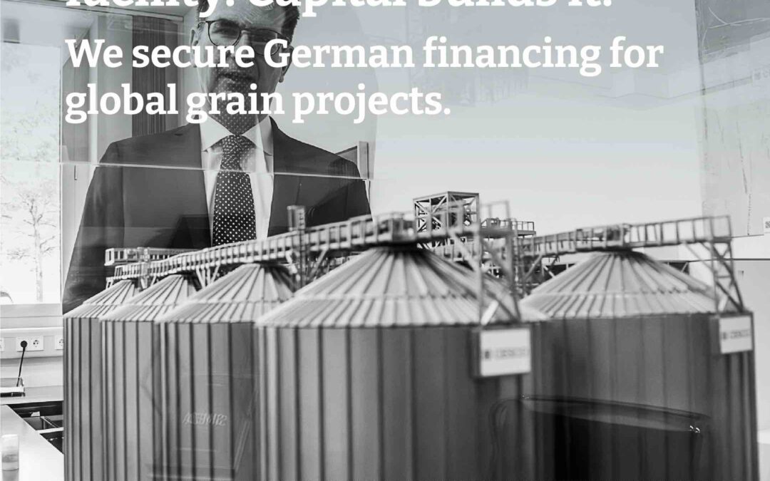 Engineering defines the facility. Capital builds it We secure German financing for global grain projects.